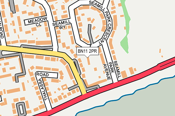 BN11 2PR map - OS OpenMap – Local (Ordnance Survey)