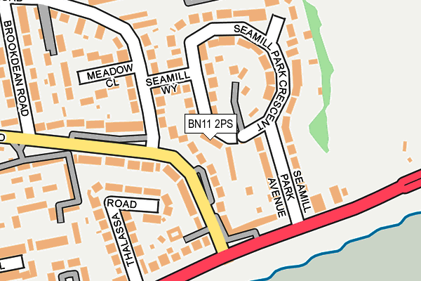 BN11 2PS map - OS OpenMap – Local (Ordnance Survey)