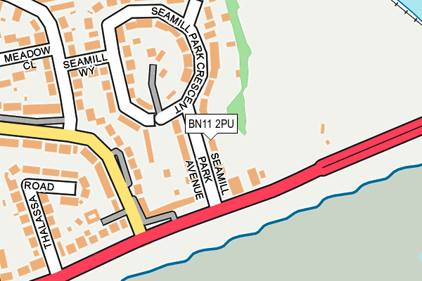 BN11 2PU map - OS OpenMap – Local (Ordnance Survey)