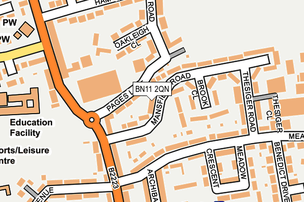 BN11 2QN map - OS OpenMap – Local (Ordnance Survey)