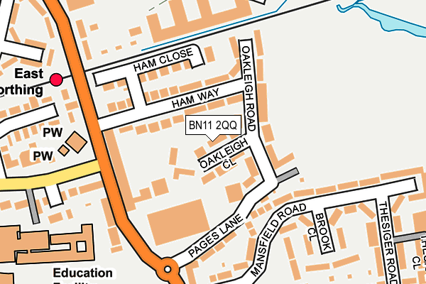 BN11 2QQ map - OS OpenMap – Local (Ordnance Survey)