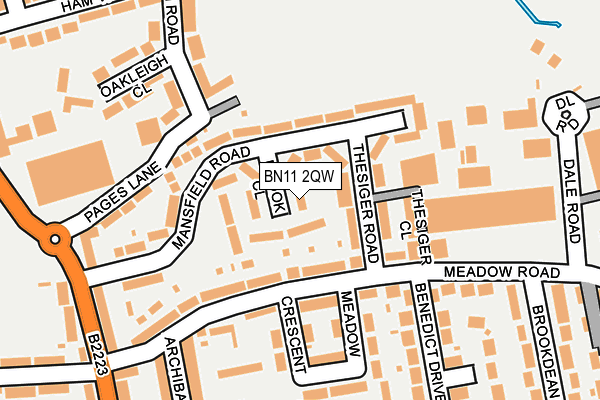 BN11 2QW map - OS OpenMap – Local (Ordnance Survey)