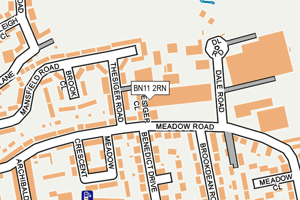 BN11 2RN map - OS OpenMap – Local (Ordnance Survey)