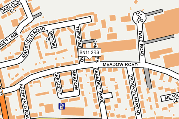 BN11 2RS map - OS OpenMap – Local (Ordnance Survey)