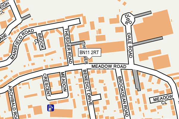 BN11 2RT map - OS OpenMap – Local (Ordnance Survey)