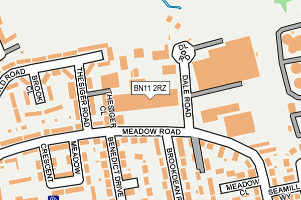 BN11 2RZ map - OS OpenMap – Local (Ordnance Survey)