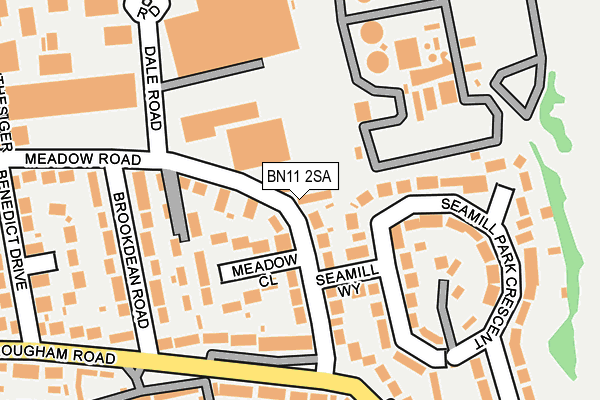 BN11 2SA map - OS OpenMap – Local (Ordnance Survey)