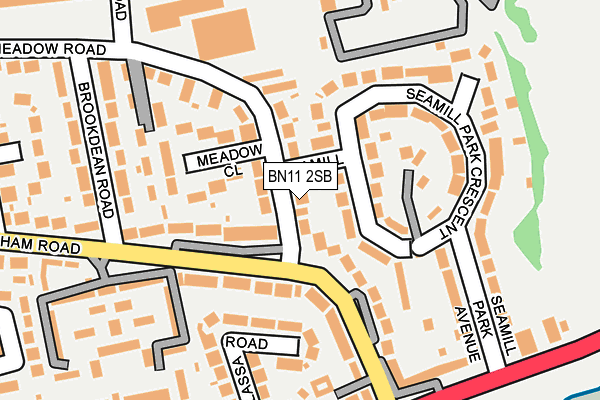 BN11 2SB map - OS OpenMap – Local (Ordnance Survey)