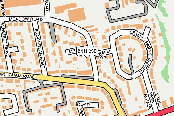 BN11 2SE map - OS OpenMap – Local (Ordnance Survey)