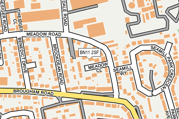 BN11 2SF map - OS OpenMap – Local (Ordnance Survey)