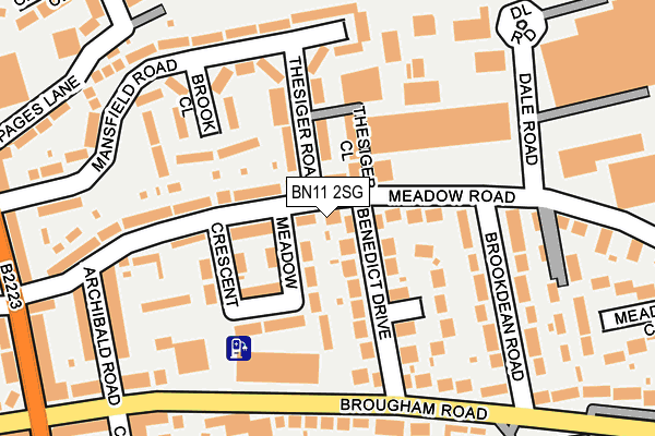 BN11 2SG map - OS OpenMap – Local (Ordnance Survey)