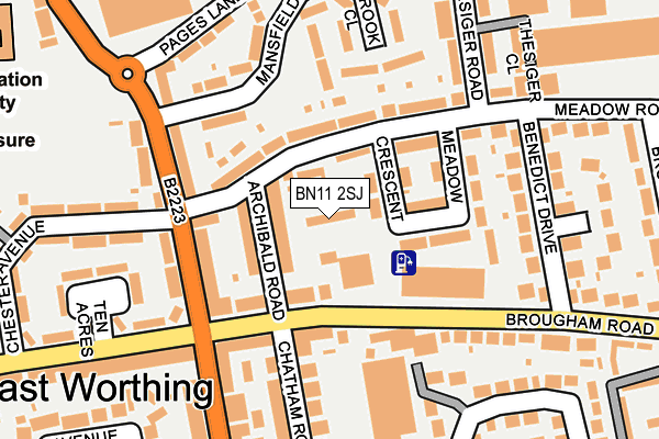 BN11 2SJ map - OS OpenMap – Local (Ordnance Survey)