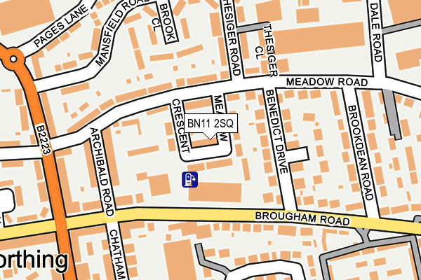 BN11 2SQ map - OS OpenMap – Local (Ordnance Survey)