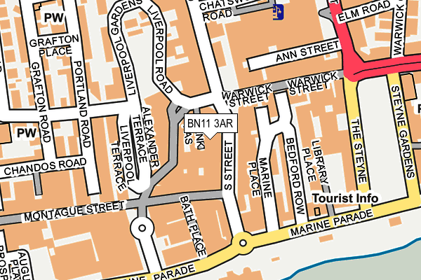 BN11 3AR map - OS OpenMap – Local (Ordnance Survey)