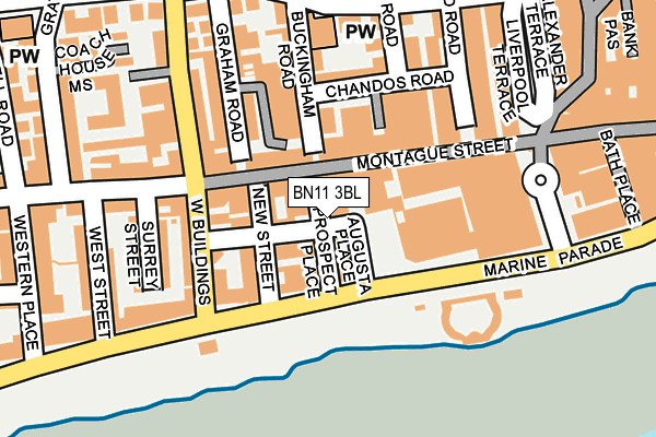 BN11 3BL map - OS OpenMap – Local (Ordnance Survey)