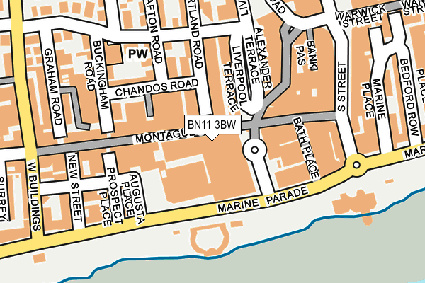BN11 3BW map - OS OpenMap – Local (Ordnance Survey)