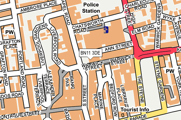BN11 3DE map - OS OpenMap – Local (Ordnance Survey)