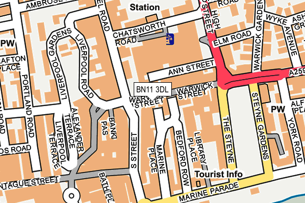 BN11 3DL map - OS OpenMap – Local (Ordnance Survey)