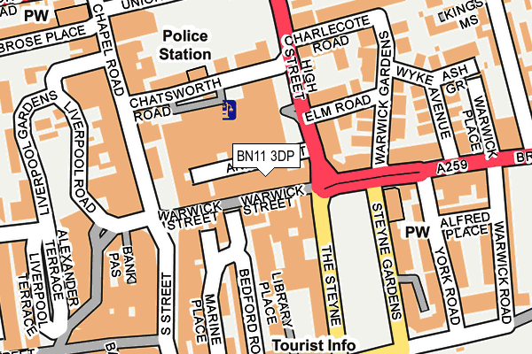 BN11 3DP map - OS OpenMap – Local (Ordnance Survey)