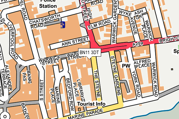 BN11 3DT map - OS OpenMap – Local (Ordnance Survey)