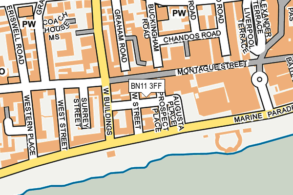 BN11 3FF map - OS OpenMap – Local (Ordnance Survey)