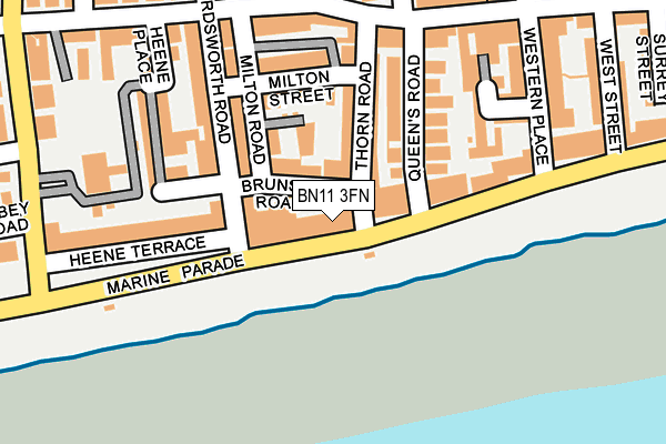 BN11 3FN map - OS OpenMap – Local (Ordnance Survey)