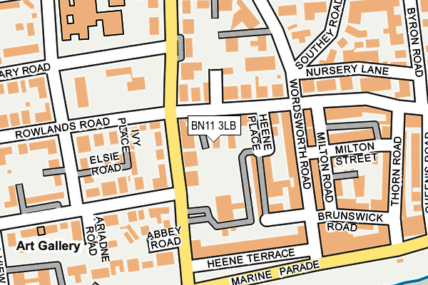 BN11 3LB map - OS OpenMap – Local (Ordnance Survey)