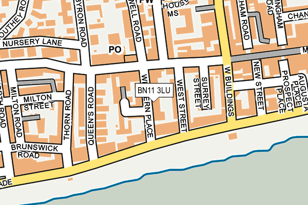 BN11 3LU map - OS OpenMap – Local (Ordnance Survey)