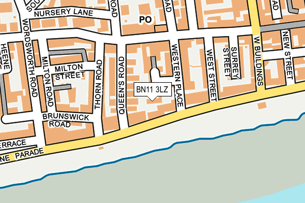 BN11 3LZ map - OS OpenMap – Local (Ordnance Survey)