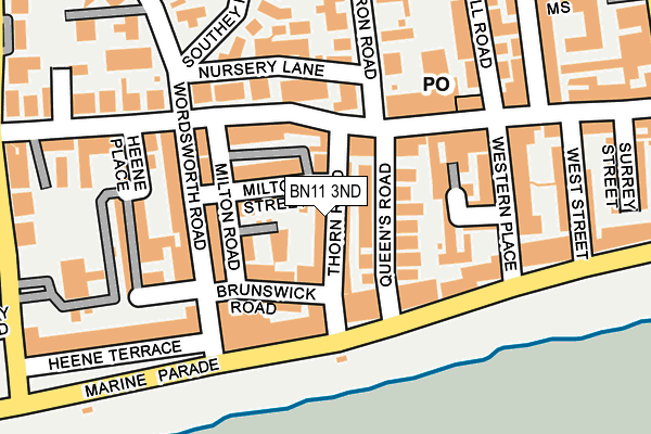 BN11 3ND map - OS OpenMap – Local (Ordnance Survey)