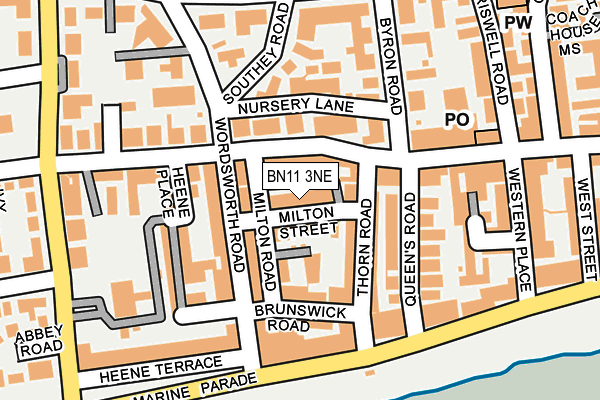 Map of DOB LTD at local scale