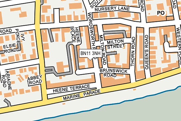 BN11 3NH map - OS OpenMap – Local (Ordnance Survey)