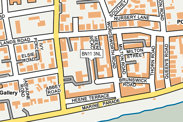 BN11 3NL map - OS OpenMap – Local (Ordnance Survey)