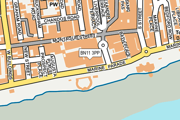 BN11 3PP map - OS OpenMap – Local (Ordnance Survey)