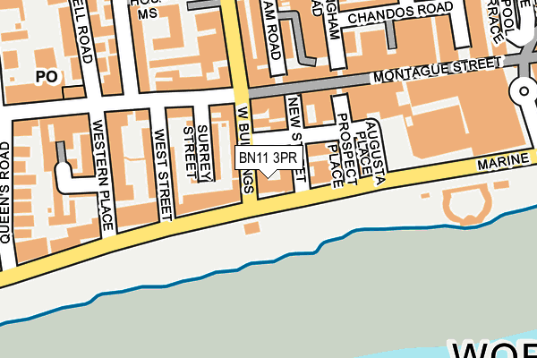BN11 3PR map - OS OpenMap – Local (Ordnance Survey)