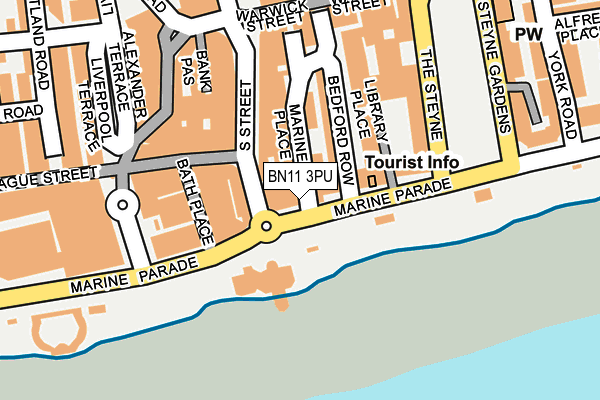 BN11 3PU map - OS OpenMap – Local (Ordnance Survey)