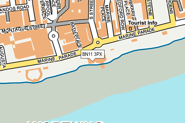 BN11 3PX map - OS OpenMap – Local (Ordnance Survey)