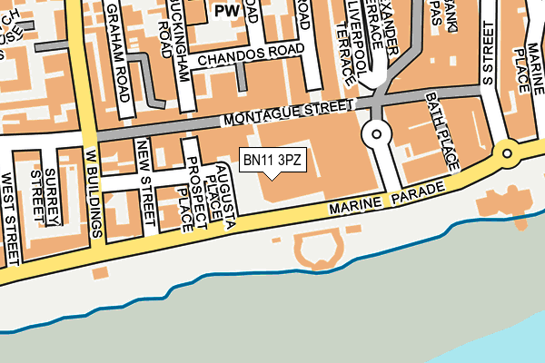 BN11 3PZ map - OS OpenMap – Local (Ordnance Survey)