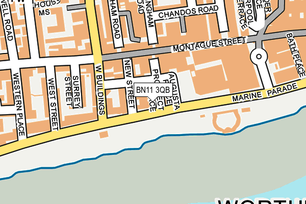 BN11 3QB map - OS OpenMap – Local (Ordnance Survey)