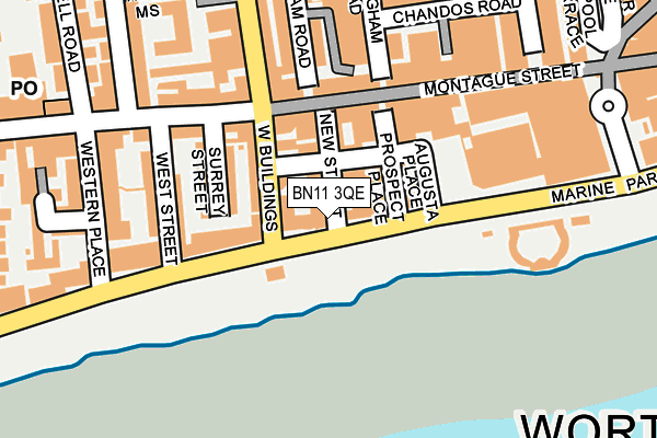 BN11 3QE map - OS OpenMap – Local (Ordnance Survey)