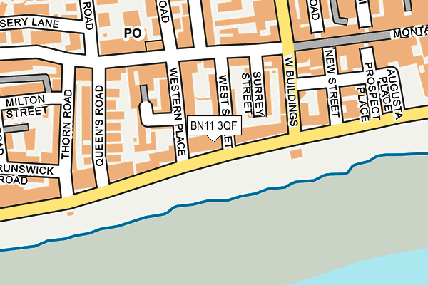BN11 3QF map - OS OpenMap – Local (Ordnance Survey)