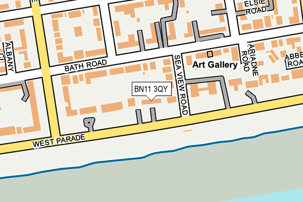 BN11 3QY map - OS OpenMap – Local (Ordnance Survey)