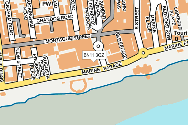 BN11 3QZ map - OS OpenMap – Local (Ordnance Survey)