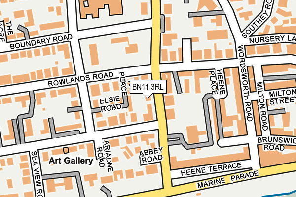 BN11 3RL map - OS OpenMap – Local (Ordnance Survey)