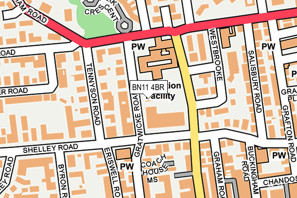 BN11 4BR map - OS OpenMap – Local (Ordnance Survey)