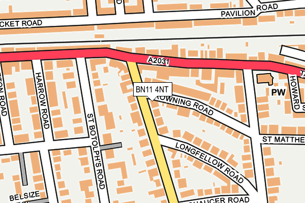 BN11 4NT map - OS OpenMap – Local (Ordnance Survey)