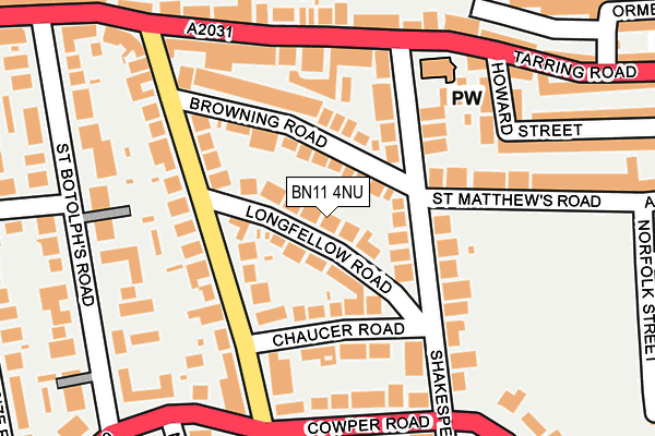 BN11 4NU map - OS OpenMap – Local (Ordnance Survey)