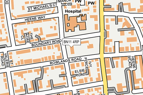 BN11 4RP map - OS OpenMap – Local (Ordnance Survey)