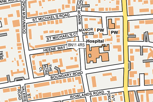 BN11 4RS map - OS OpenMap – Local (Ordnance Survey)