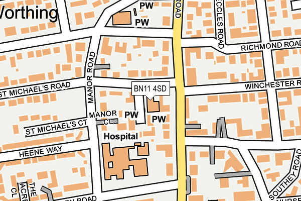 BN11 4SD map - OS OpenMap – Local (Ordnance Survey)